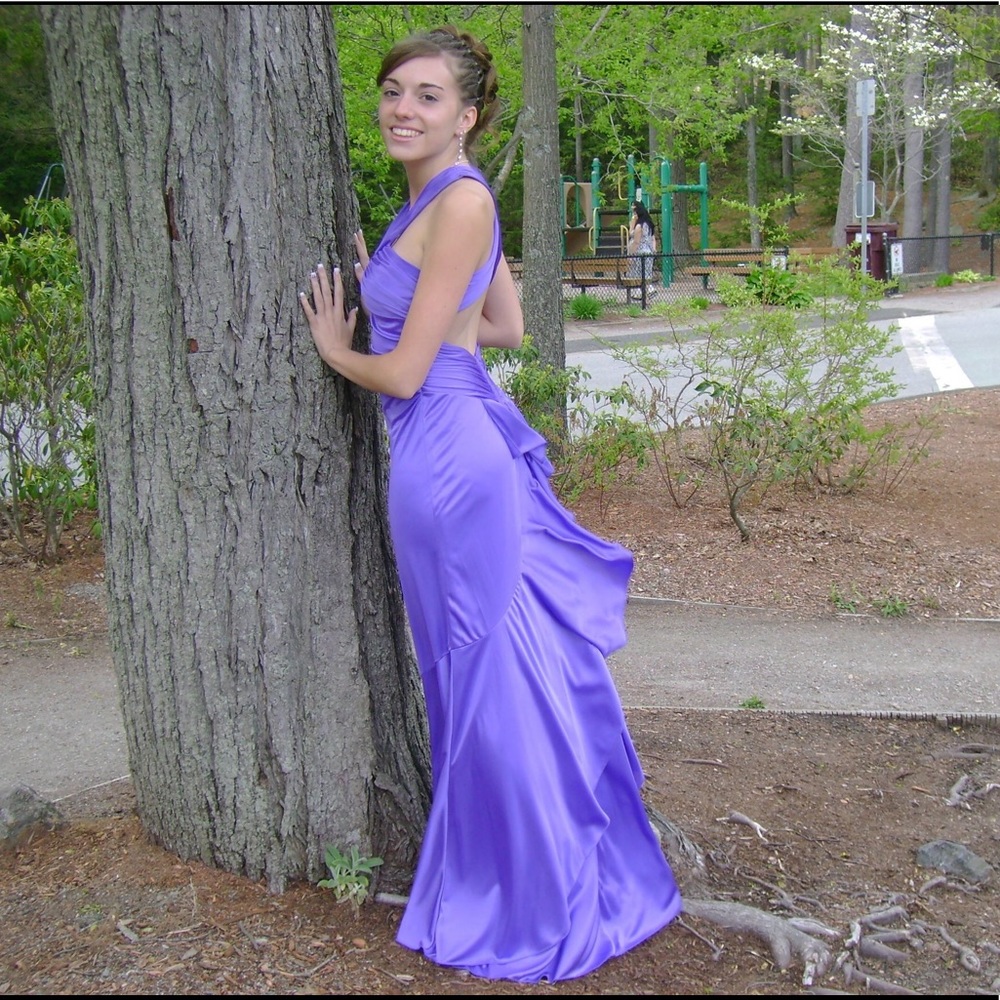 Simple But Elegant Purple Prom Dress